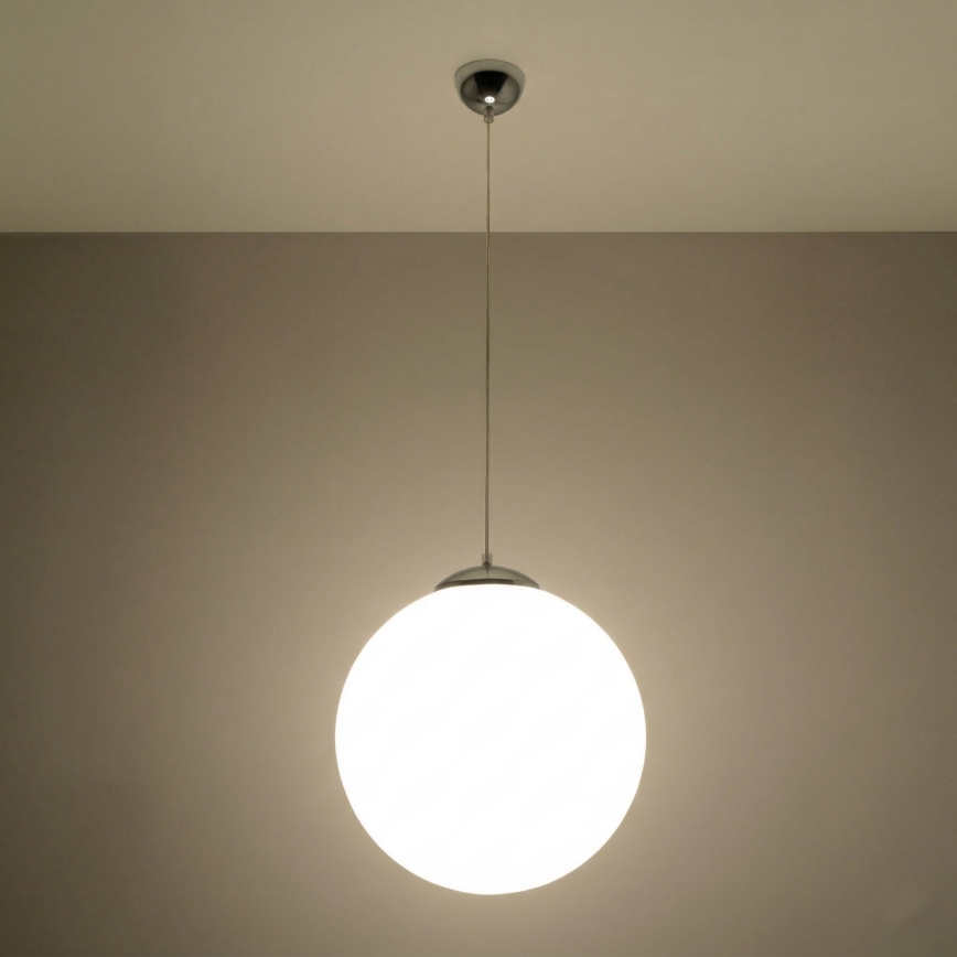 Viseći luster UGO na kabelu 1xE27/15W/230V Ø 40 cm bijela/sjajni krom