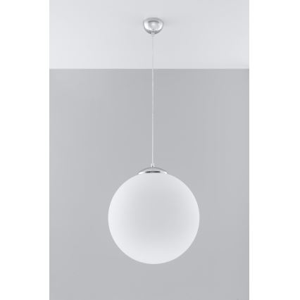 Viseći luster UGO na kabelu 1xE27/15W/230V Ø 40 cm bijela/sjajni krom