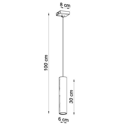 Luster na sajli LAGOS 1 1xGU10/10W/230V bijela