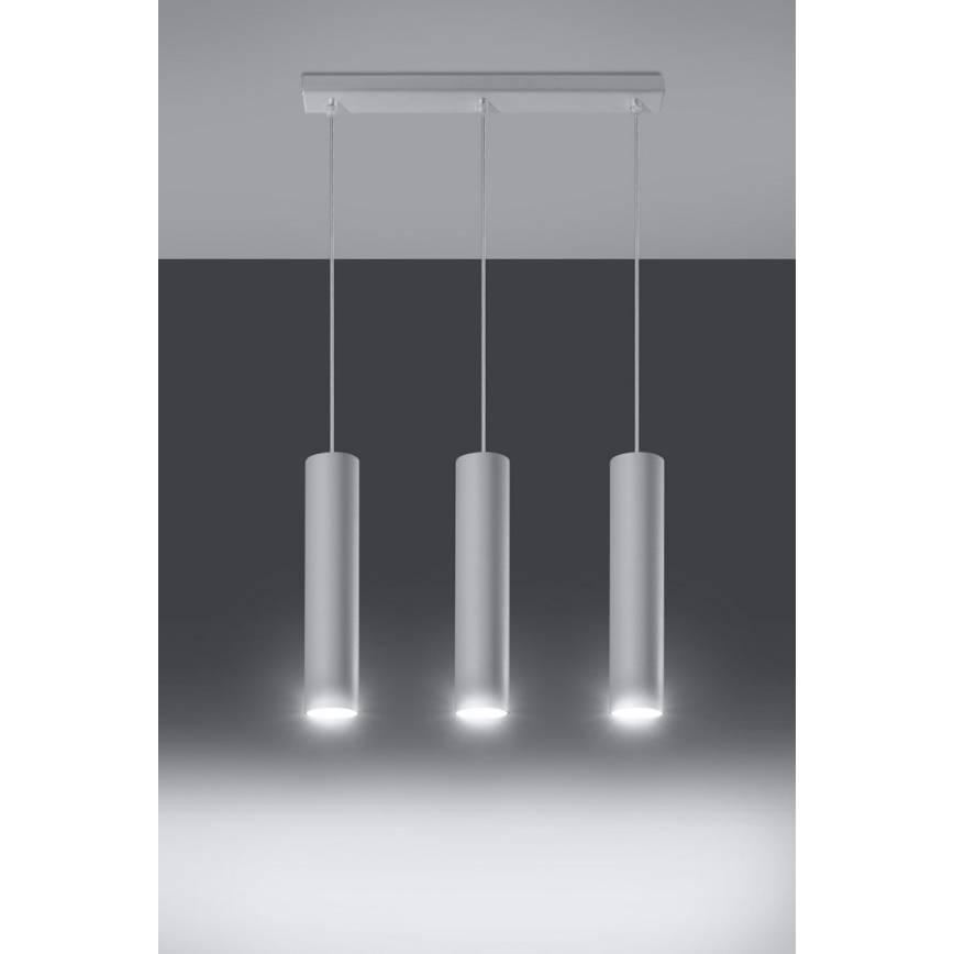 Luster na sajli LAGOS 3 3xGU10/10W/230V bijela