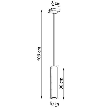 Luster na sajli LAGOS 1 1xGU10/10W/230V crna