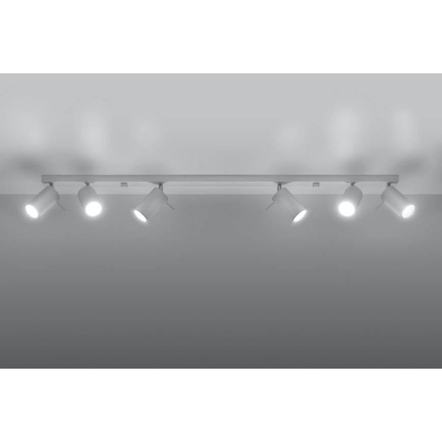 Reflektorska svjetiljka RING 6L 6xGU10/10W/230V bijela