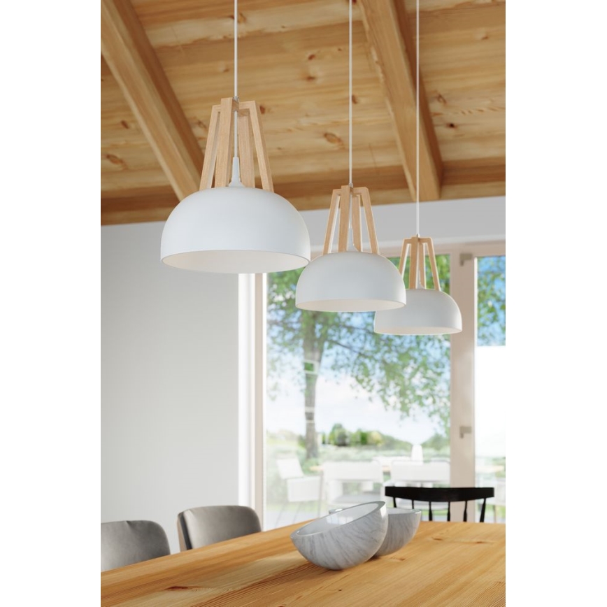 Luster na sajli CASCO 1xE27/60W/230V pr. 30 cm breza