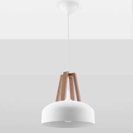 Luster na sajli CASCO 1xE27/60W/230V pr. 30 cm breza