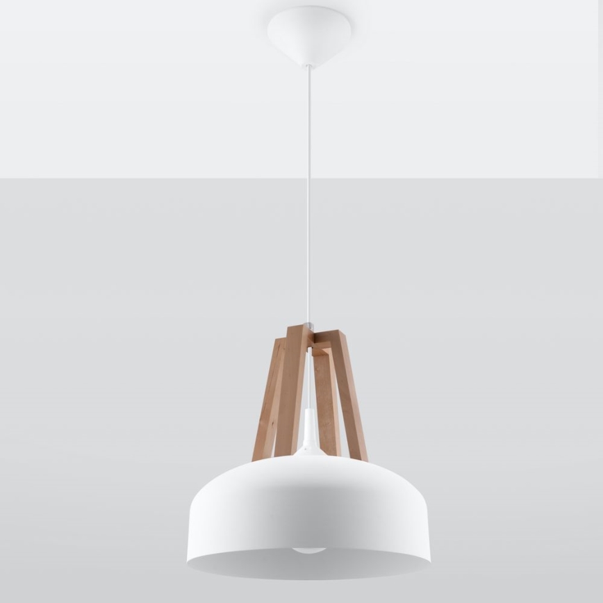 Luster na sajli CASCO 1xE27/60W/230V pr. 30 cm breza