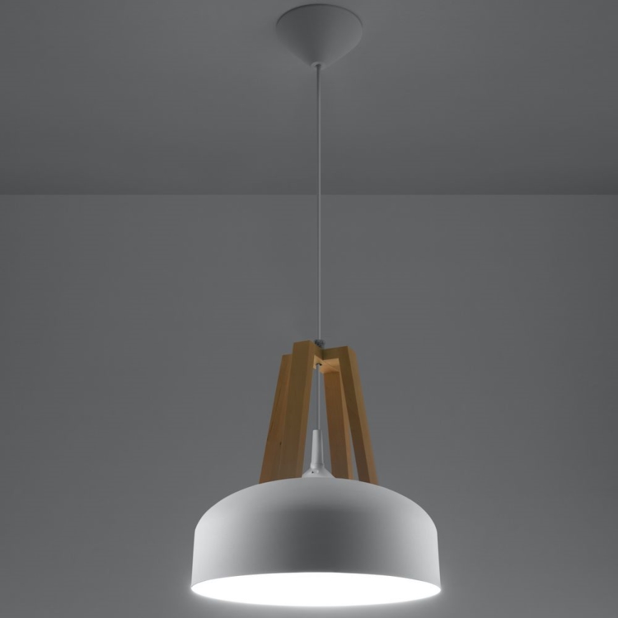 Luster na sajli CASCO 1xE27/60W/230V pr. 30 cm breza