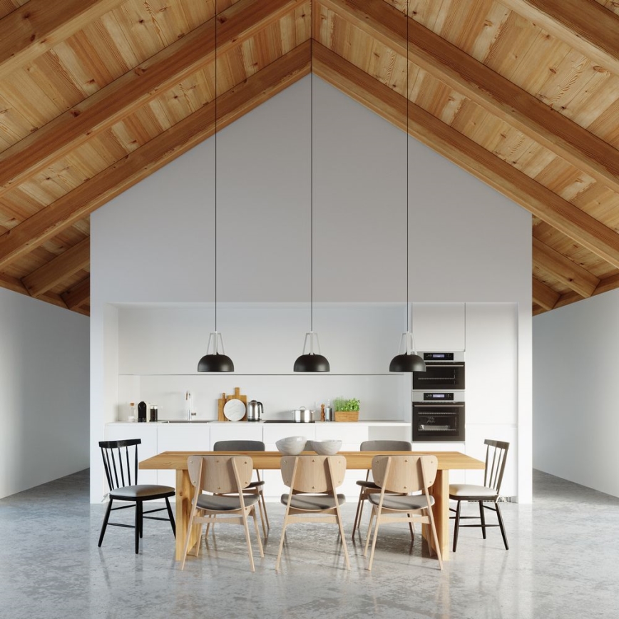 Luster na sajli CASCO 1xE27/60W/230V breza/bukva