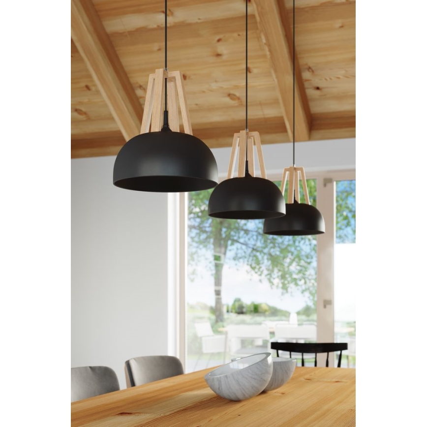 Luster na sajli CASCO 1xE27/60W/230V pr. 30 cm breza