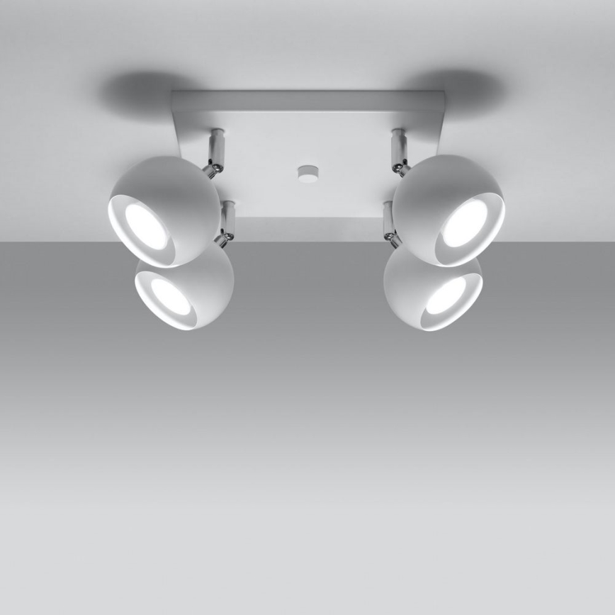Stropna reflektorska svjetiljka OCULARE 4xGU10/10W/230V