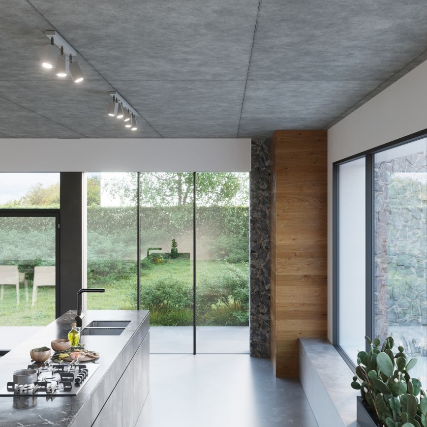 Ugradbena svjetiljka MERIDA 4xGU10/40W/230V siva