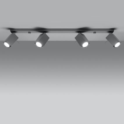 Ugradbena svjetiljka MERIDA 4xGU10/40W/230V siva