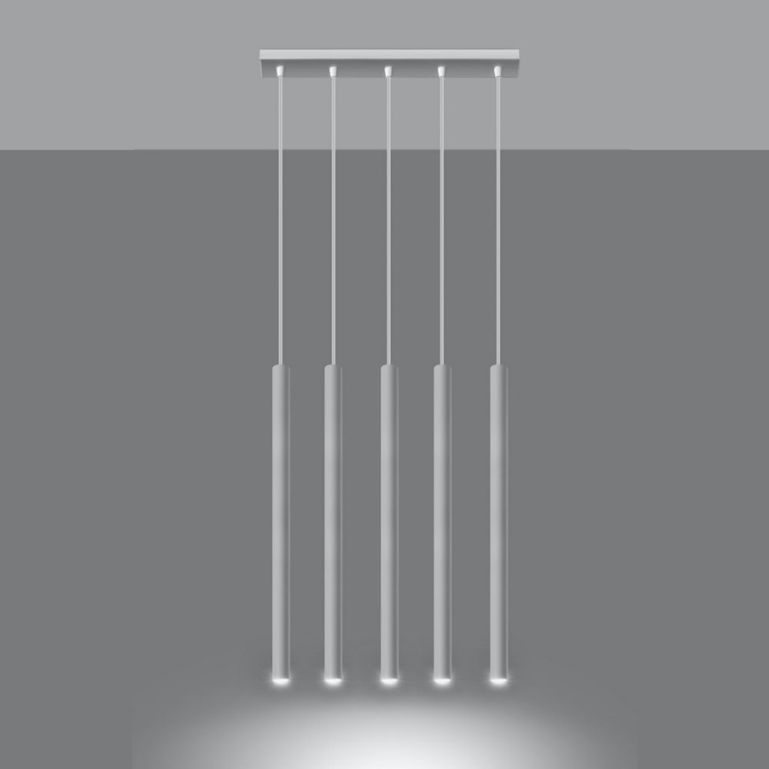 Luster na sajli PASTELO 5xG9/8W/230V bijela