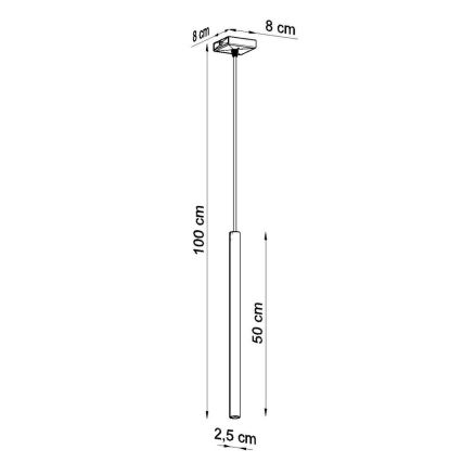 Luster na sajli PASTELO 1xG9/8W/230V crna