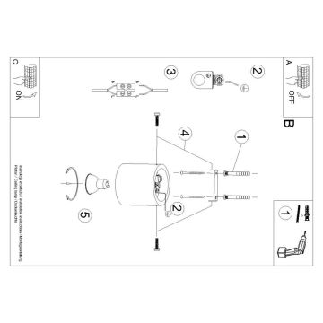 Reflektorska svjetiljka ORBIS 1xGU10/10W/230V bukva