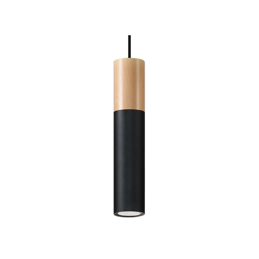 Luster na sajli PABLO 1xGU10/40W/230V crna/bukva