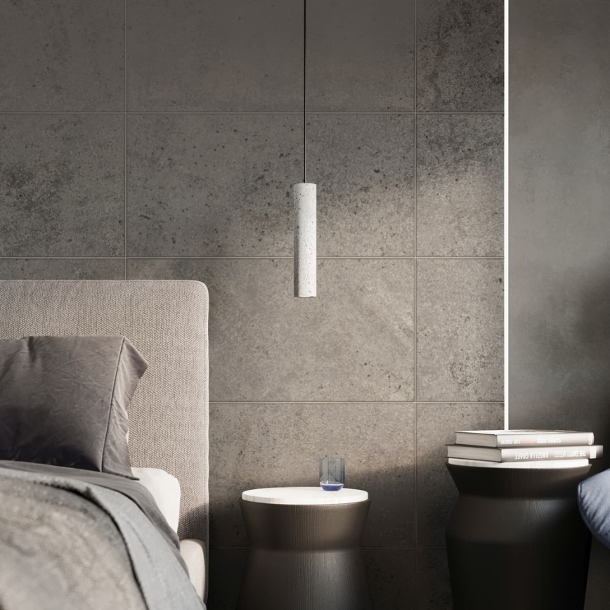 Luster na užetu LUVO 1xGU10/40W/230V beton/crna