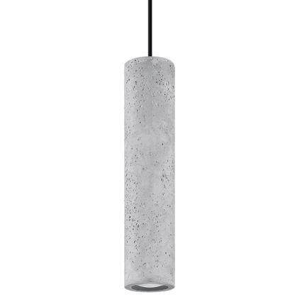 Luster na užetu LUVO 1xGU10/40W/230V beton/crna