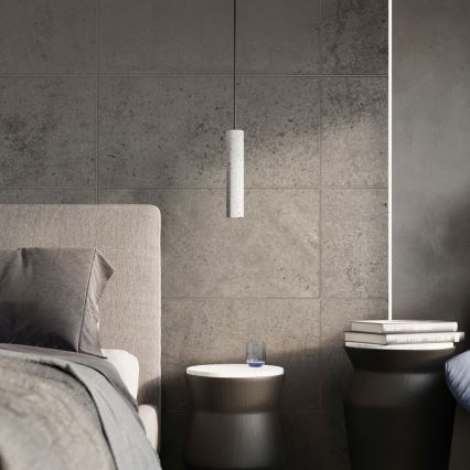 Luster na užetu LUVO 2xGU10/40W/230V beton/crna