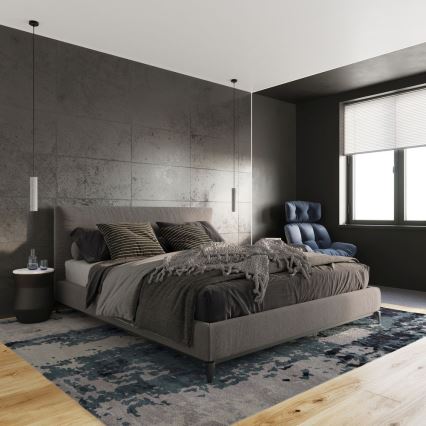 Luster na užetu LUVO 3xGU10/40W/230V beton/crna