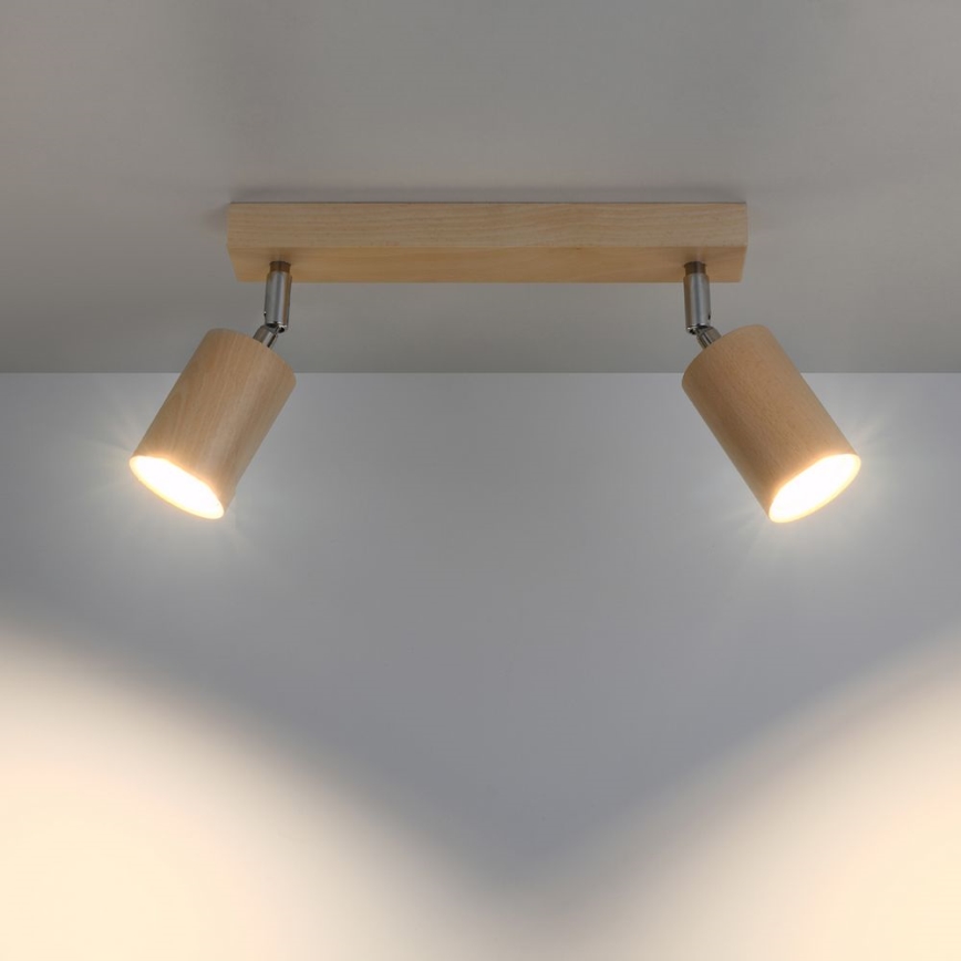 Reflektorska svjetiljka BERGE 2xGU10/40W/230V bukva