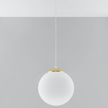 Viseći luster TOYA na sajli 1xE27/60W/230V Ø 30 cm bijeli/zlatni