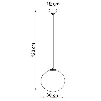 Viseći luster TOYA na sajli 1xE27/60W/230V Ø 30 cm bijeli/zlatni