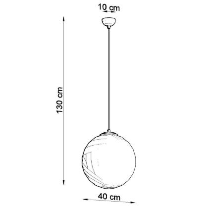 Luster na sajli TOYA 1xE27/60W/230V pr. 40 cm