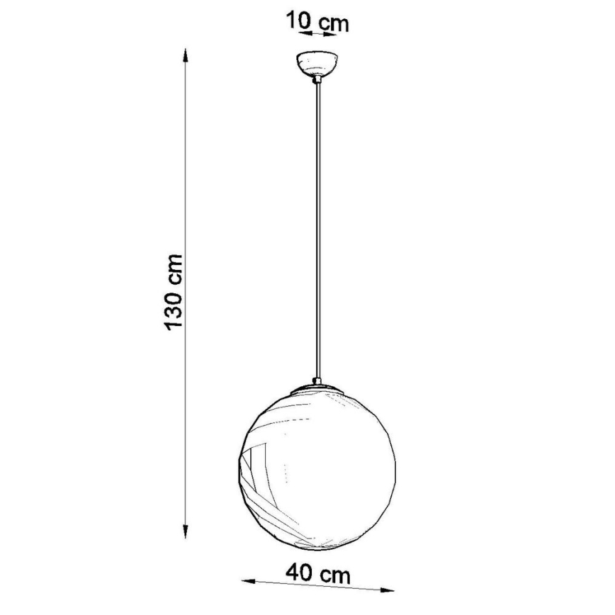 Luster na sajli TOYA 1xE27/60W/230V pr. 40 cm
