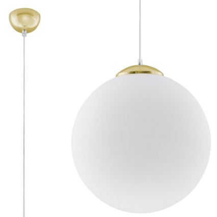 Luster na kabelu TOYA 1xE27/60W/230V Ø 40 cm bijela/zlatna