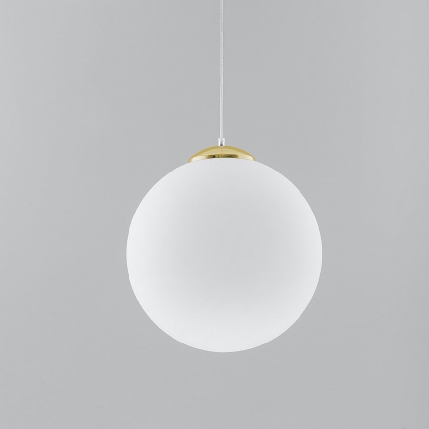 Luster na kabelu TOYA 1xE27/60W/230V Ø 40 cm bijela/zlatna