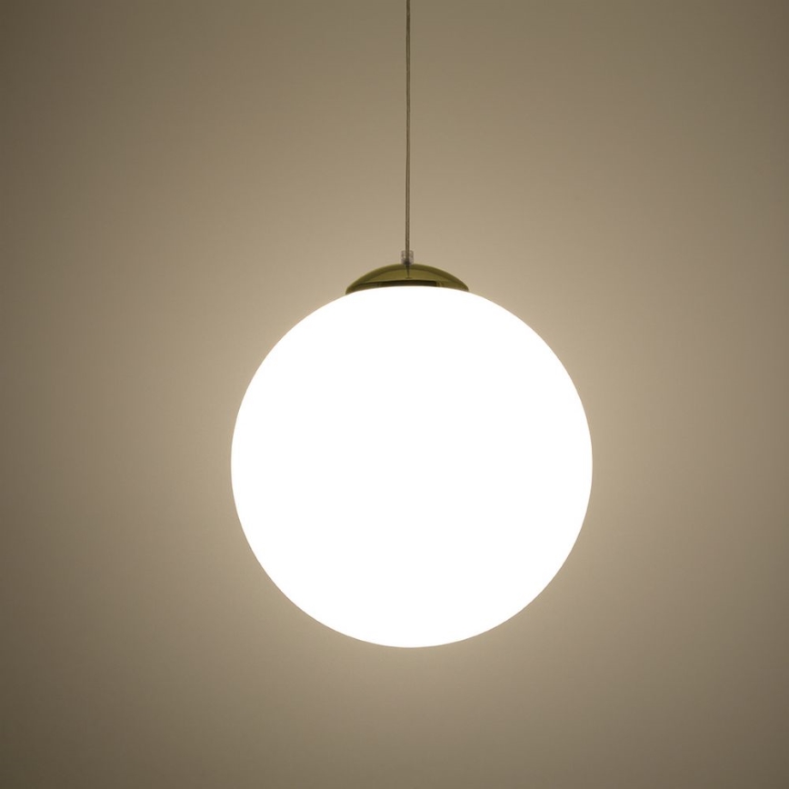 Luster na kabelu TOYA 1xE27/60W/230V Ø 40 cm bijela/zlatna