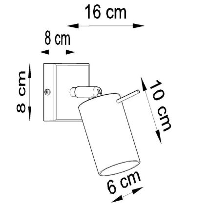 Zidna reflektorska svjetiljka RING 1xGU10/10W/230V