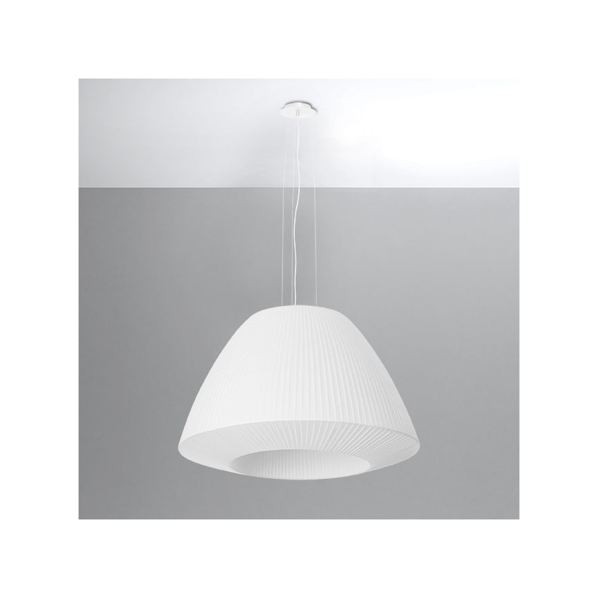 Luster na sajli BELLA 3xE27/60W/230V pr. 60 cm bijela