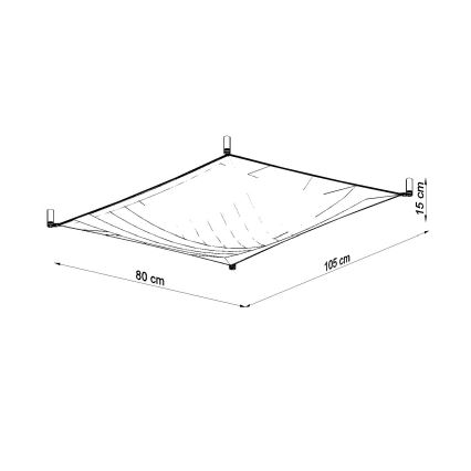 LED stropna svjetiljka LUNA 2xG13/8,5W/230V 80x105 cm bijela