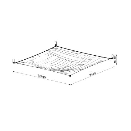 LED Stropna svjetiljka LUNA 4xG13/8,5W/230V 105x105 cm bijela