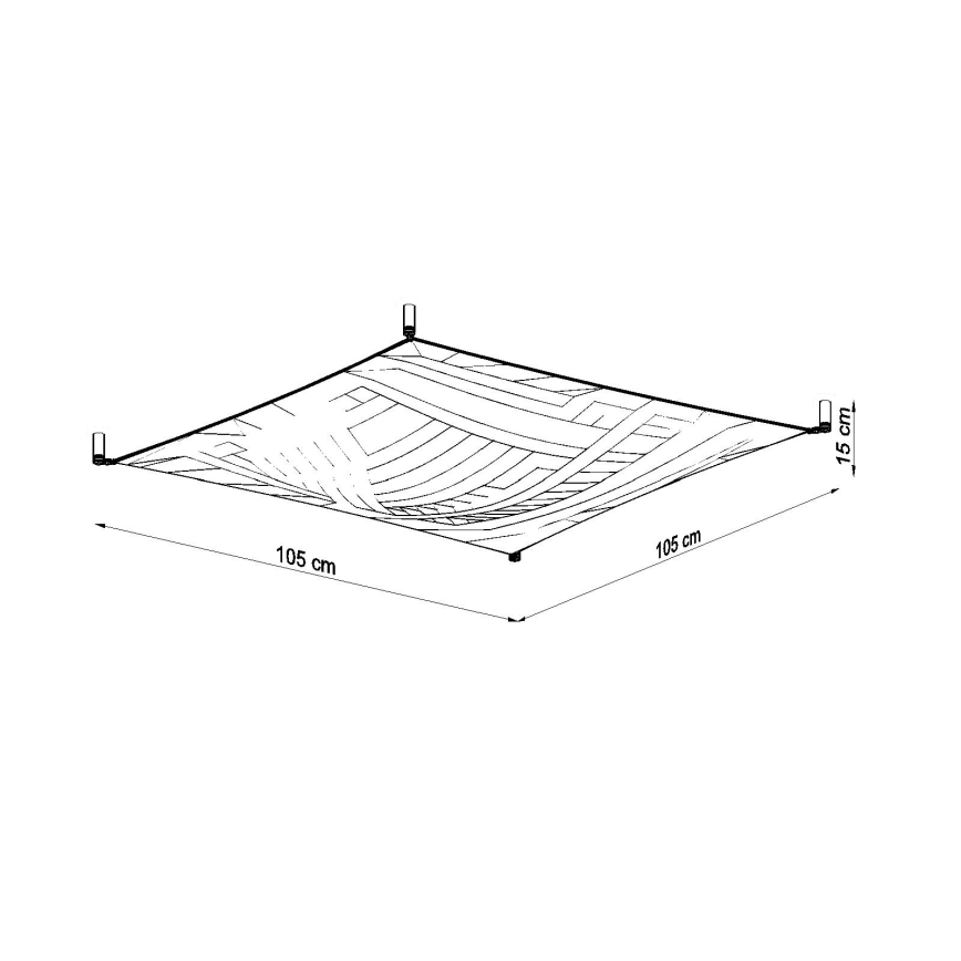 LED Stropna svjetiljka LUNA 4xG13/8,5W/230V 105x105 cm bijela
