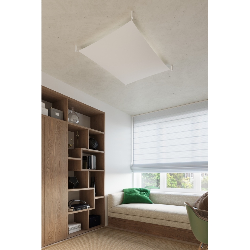LED stropna svjetiljka LUNA 6xG13/8,5W/230V 140x140 cm bijela
