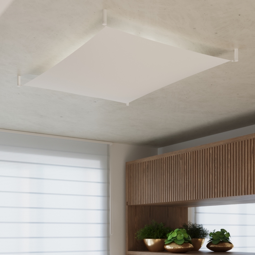 LED stropna svjetiljka LUNA 6xG13/8,5W/230V 140x140 cm bijela