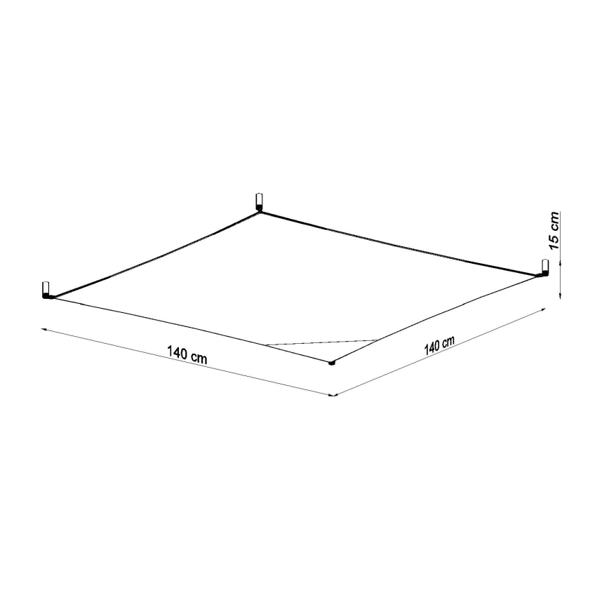 LED stropna svjetiljka LUNA 6xG13/8,5W/230V 140x140 cm bijela