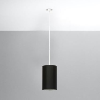 Luster na sajli OTTO 1xE27/60W/230V pr. 15 cm crna