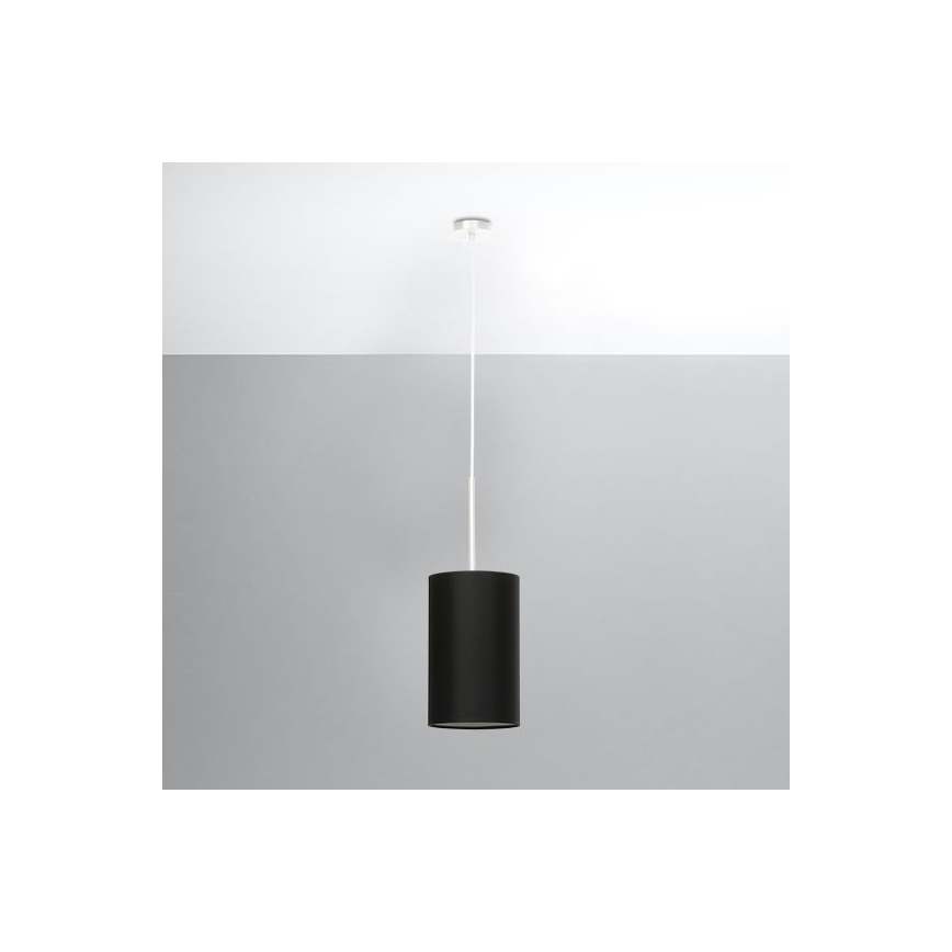 Luster na sajli OTTO 1xE27/60W/230V pr. 15 cm crna