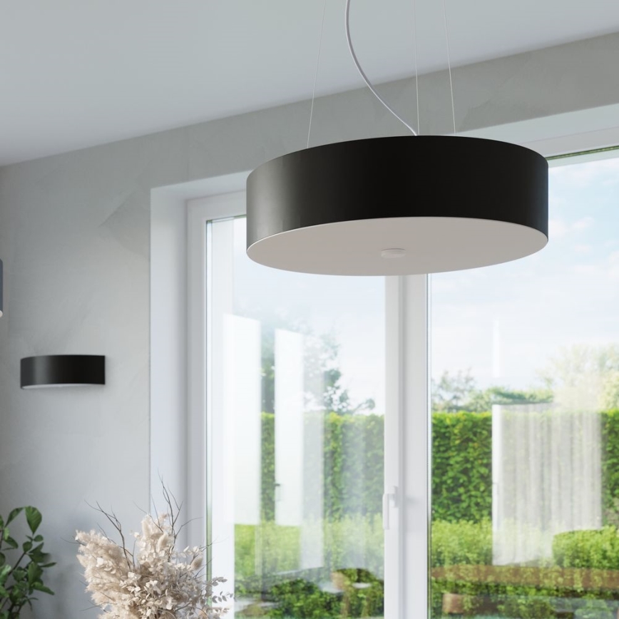Luster na sajli SKALA 3xE27/60W/230V pr. 30 cm crna