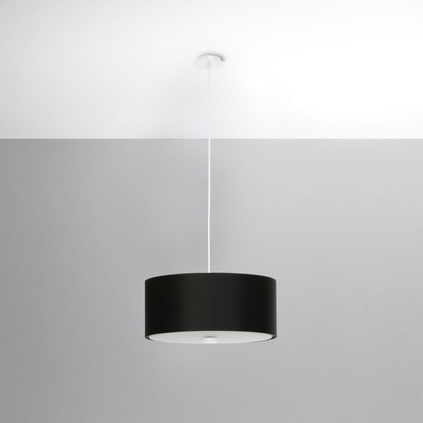 Luster na sajli SKALA 3xE27/60W/230V pr. 30 cm crna