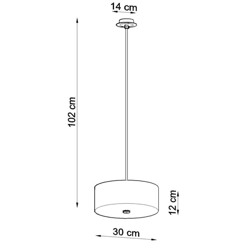 Luster na sajli SKALA 3xE27/60W/230V pr. 30 cm crna