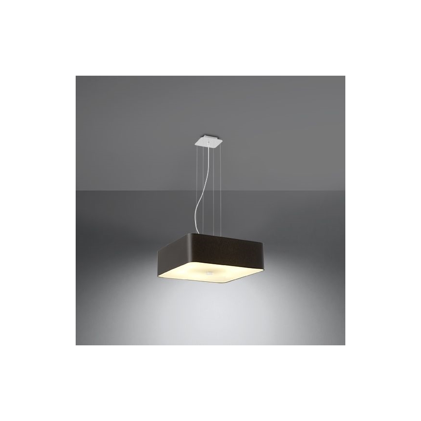 Luster na sajli LOKKO 5xE27/60W/230V 45 cm crna