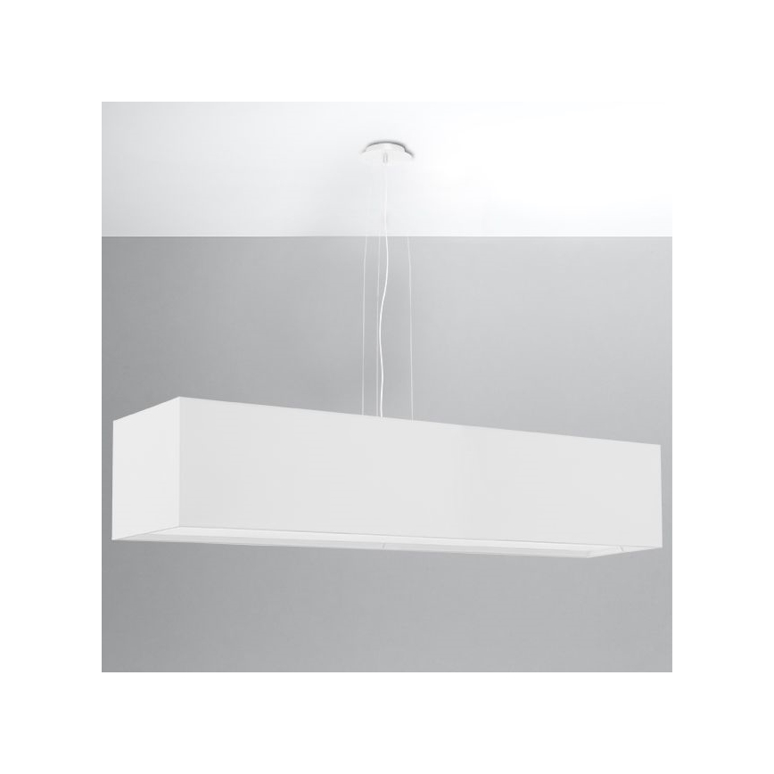 Luster na sajli SANTA 5xE27/60W/230V 120 cm bijela