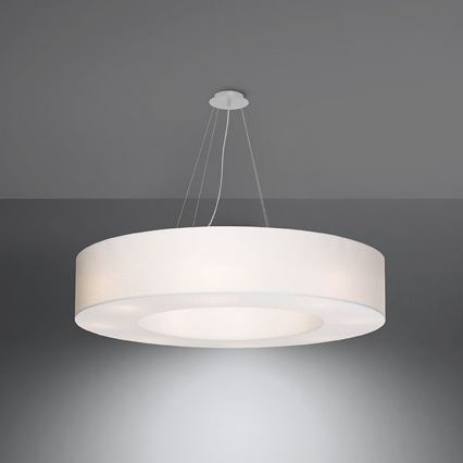 Luster na sajli SATURNO 8xE27/60W/230V pr. 90 cm bijela