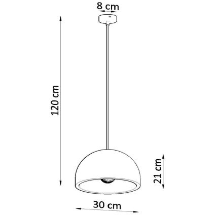 Luster na sajli PABLITO 1xE27/60W/230V