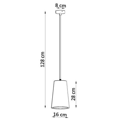 Luster na sajli GULCAN 1xE27/15W/230V