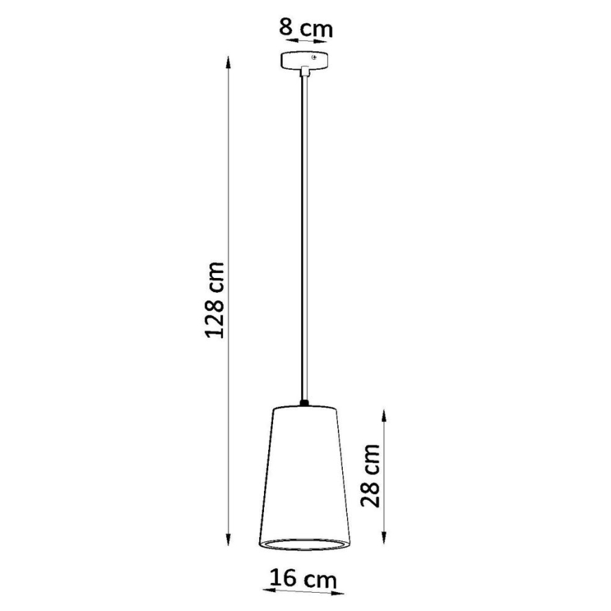 Luster na sajli GULCAN 1xE27/15W/230V